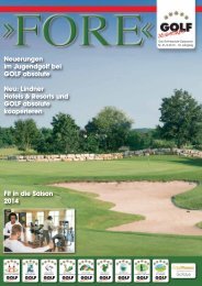 FORE – Ausgabe 4 / 2013 - GOLF absolute