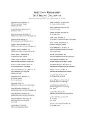 View the Spring 2013 graduates - Kutztown University