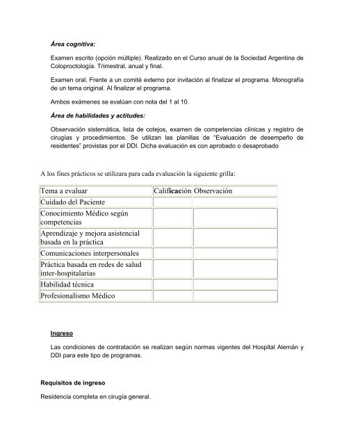 Programa de Fellowship en Coloproctología ... - Hospital Alemán