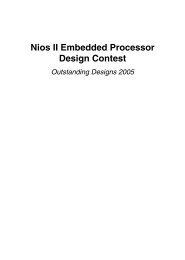 Nios II Embedded Processor Design Contest—Outstanding Designs ...