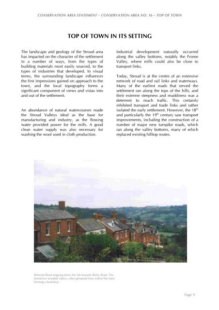 conservation area statement - Stroud District Council