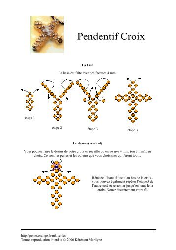 Pendentif Croix - Perles de Rocaille avec Marilyne - perso.orange.fr