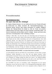 Presseinformation Fit und vital mit Dr. Schimpf - salomed-test