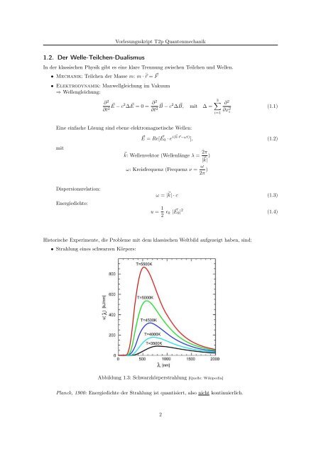 T2p Quantenmechanik - Fakultät für Physik