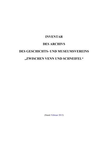 ZVS – Dokumentenarchiv - und Museumsverein Zwischen Venn und ...