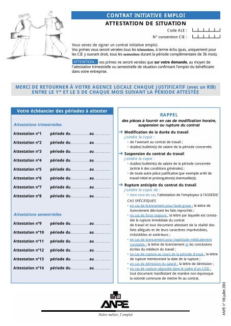 Attestation De Situation Formulaire