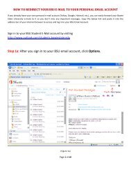How to Redirect your BSU Email - Bowie State University