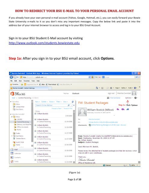 How to Redirect your BSU Email - Bowie State University