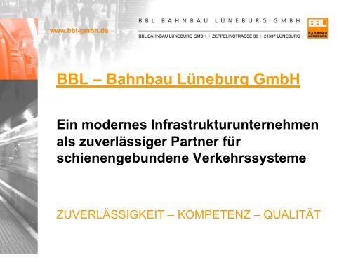 Organigramm - BBL Bahnbau Lüneburg GmbH