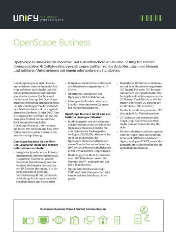 OpenScape Business - VSE Net GmbH