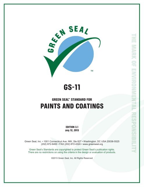 GS-11 Green Seal Standard for Paints and Coatings - The Whole ...