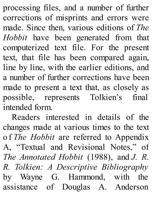 The Hobbit JR Tolkien - Mr Collins