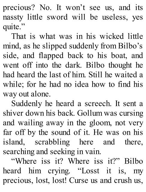 The Hobbit JR Tolkien - Mr Collins