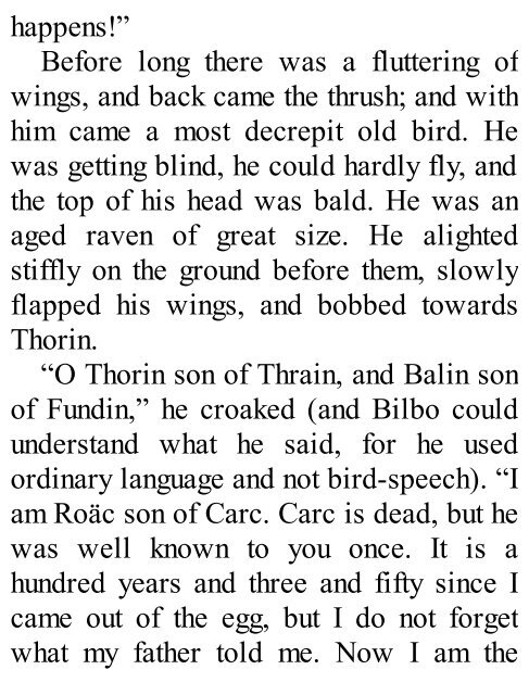 The Hobbit JR Tolkien - Mr Collins