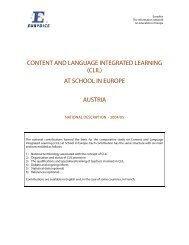 CONTENT AND LANGUAGE INTEGRATED LEARNING (CLIL) AT ...