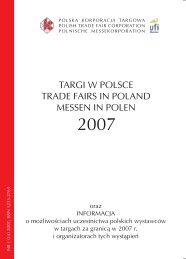 TARGI W POLSCE TRADE FAIRS IN POLAND ... - I-Manager
