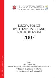 TARGI W POLSCE TRADE FAIRS IN POLAND ... - I-Manager