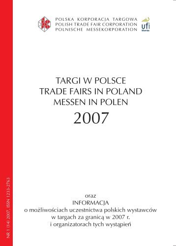 TARGI W POLSCE TRADE FAIRS IN POLAND ... - I-Manager