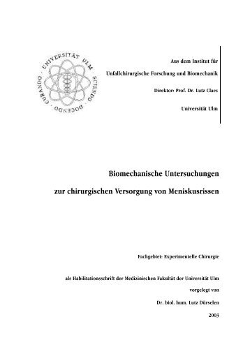 Thesis download - Institut für Unfallchirurgische Forschung und ...