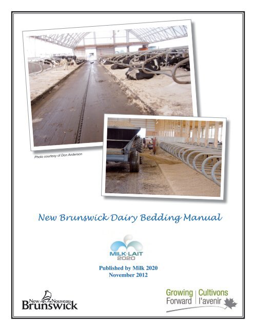 New Brunswick Dairy Bedding Manual - Milk 2020