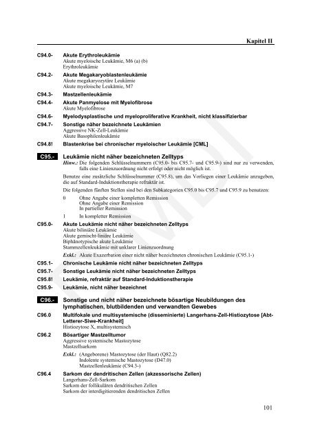 ICD-10-GM Version 2011 Systematisches Verzeichnis