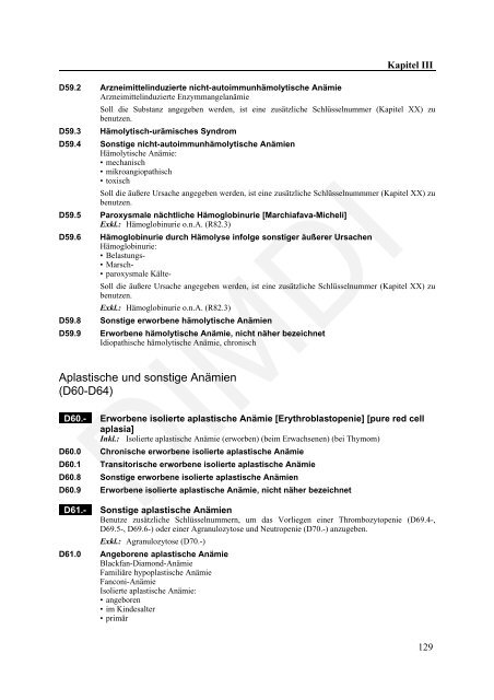 ICD-10-GM Version 2011 Systematisches Verzeichnis