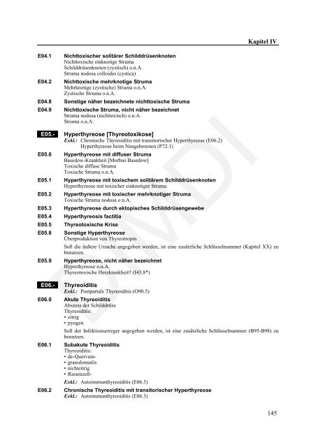 ICD-10-GM Version 2011 Systematisches Verzeichnis