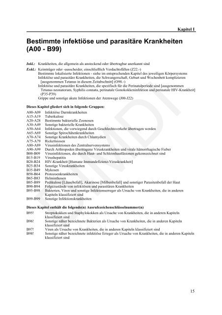 ICD-10-GM Version 2011 Systematisches Verzeichnis