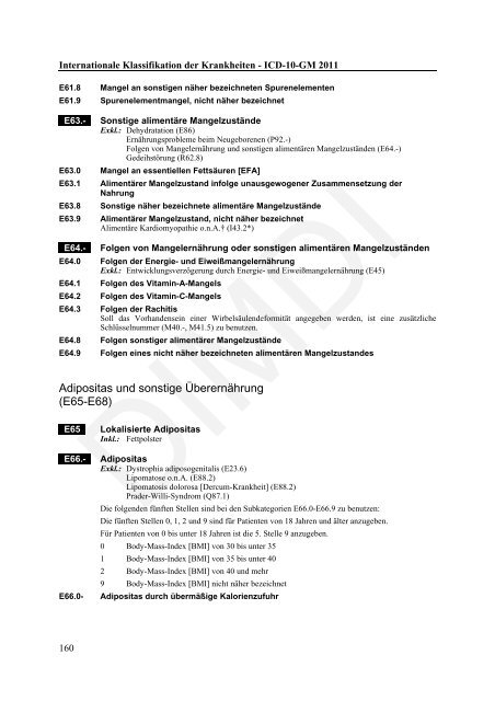 ICD-10-GM Version 2011 Systematisches Verzeichnis