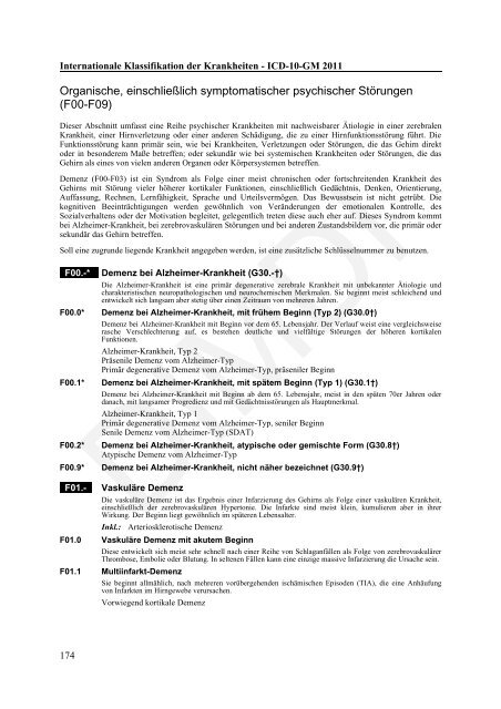 ICD-10-GM Version 2011 Systematisches Verzeichnis