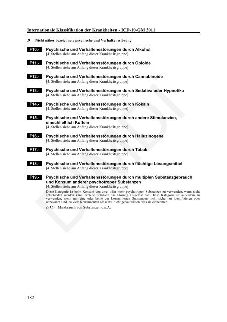 ICD-10-GM Version 2011 Systematisches Verzeichnis