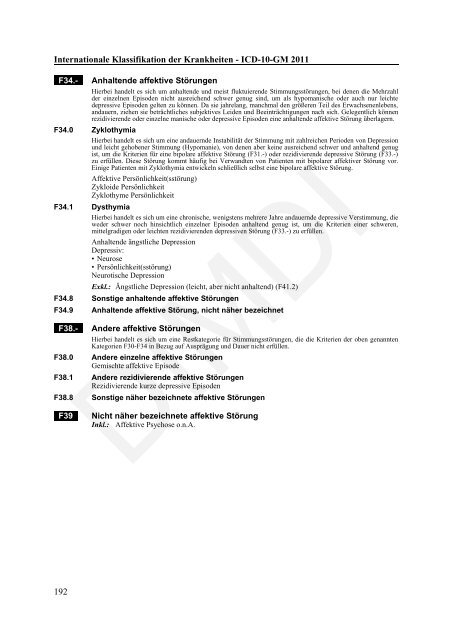 ICD-10-GM Version 2011 Systematisches Verzeichnis