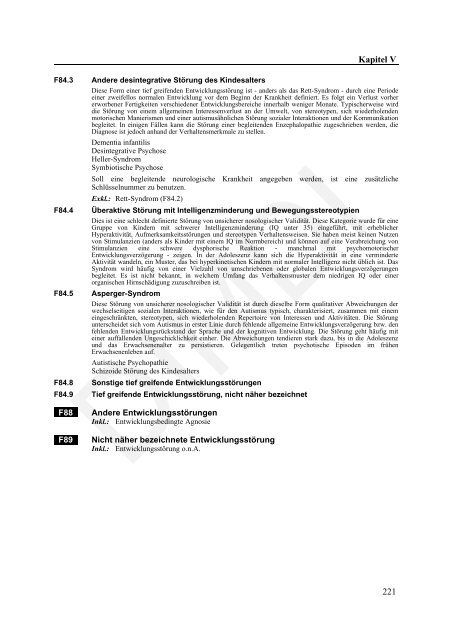 ICD-10-GM Version 2011 Systematisches Verzeichnis