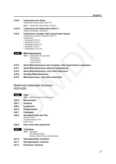 ICD-10-GM Version 2011 Systematisches Verzeichnis