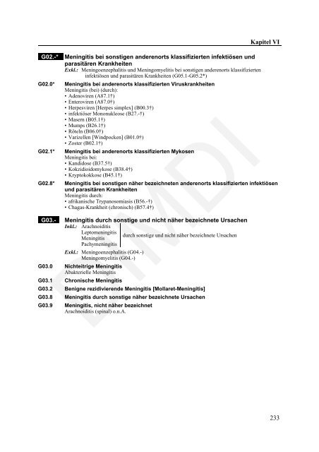 ICD-10-GM Version 2011 Systematisches Verzeichnis