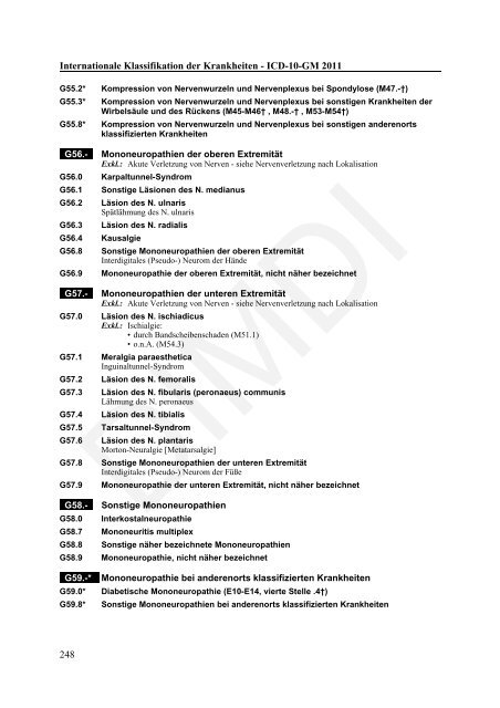 ICD-10-GM Version 2011 Systematisches Verzeichnis