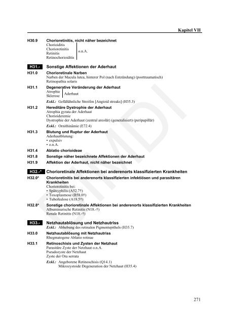 ICD-10-GM Version 2011 Systematisches Verzeichnis