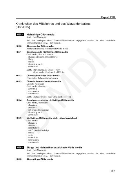 ICD-10-GM Version 2011 Systematisches Verzeichnis