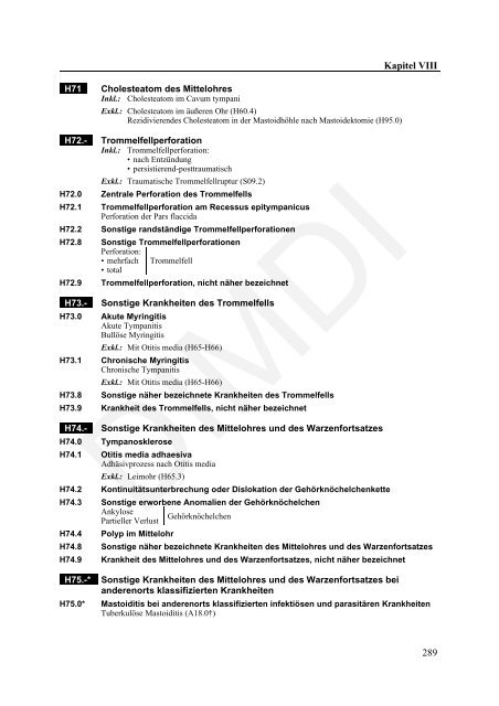 ICD-10-GM Version 2011 Systematisches Verzeichnis