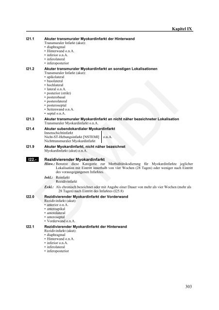 ICD-10-GM Version 2011 Systematisches Verzeichnis