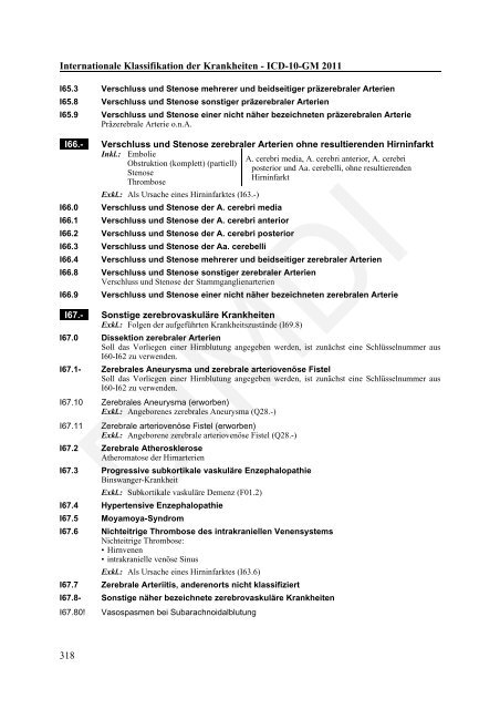 ICD-10-GM Version 2011 Systematisches Verzeichnis