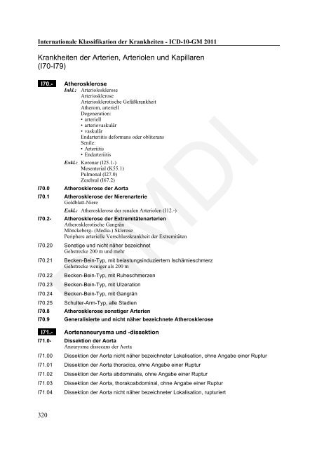 ICD-10-GM Version 2011 Systematisches Verzeichnis