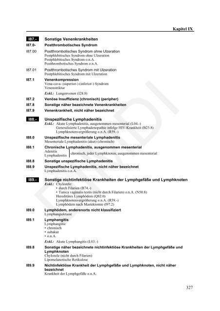 ICD-10-GM Version 2011 Systematisches Verzeichnis