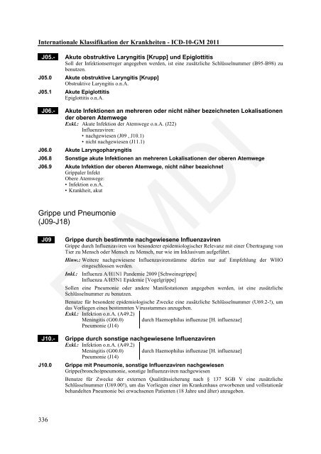 ICD-10-GM Version 2011 Systematisches Verzeichnis