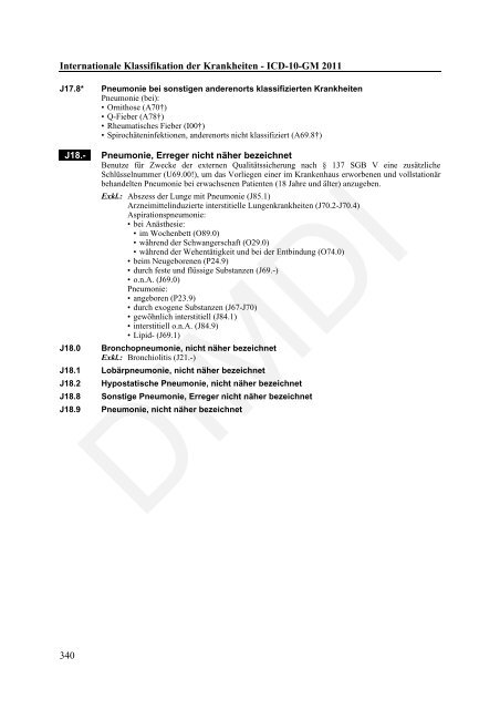 ICD-10-GM Version 2011 Systematisches Verzeichnis