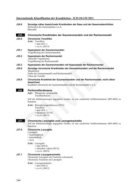 ICD-10-GM Version 2011 Systematisches Verzeichnis