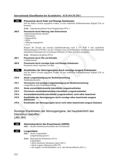 ICD-10-GM Version 2011 Systematisches Verzeichnis