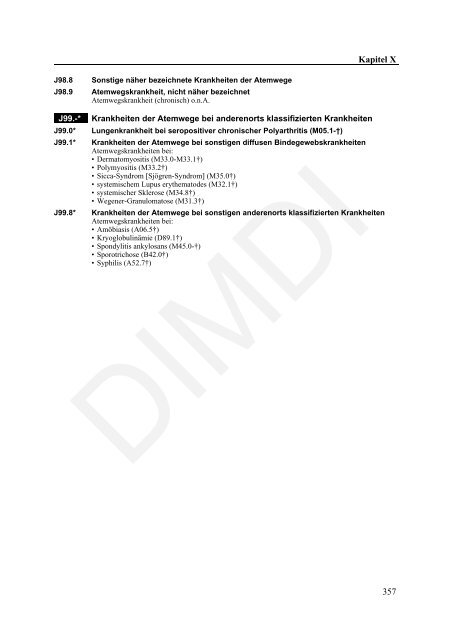 ICD-10-GM Version 2011 Systematisches Verzeichnis