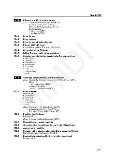 ICD-10-GM Version 2011 Systematisches Verzeichnis