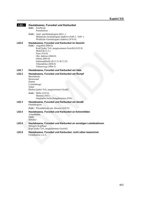 ICD-10-GM Version 2011 Systematisches Verzeichnis